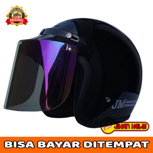 HELM / HELM BOGO / HELM BOGO RETRO JM BLACK ORIGINAL TERMURAH