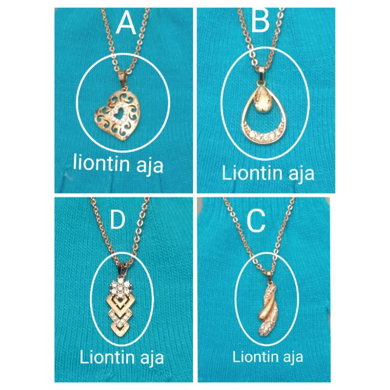 RK74. Liontin xuping Kalung wanita lapis emas dgn mata zircon