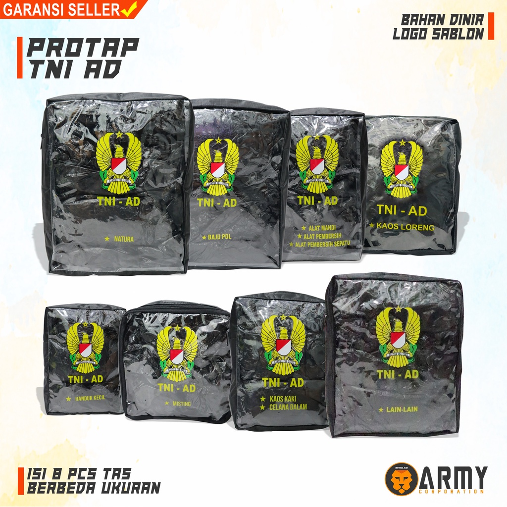 Jual TAS PROTAP TNI AD BERLOGO/TAS PROTAP MILITER ISI 8 | Shopee Indonesia