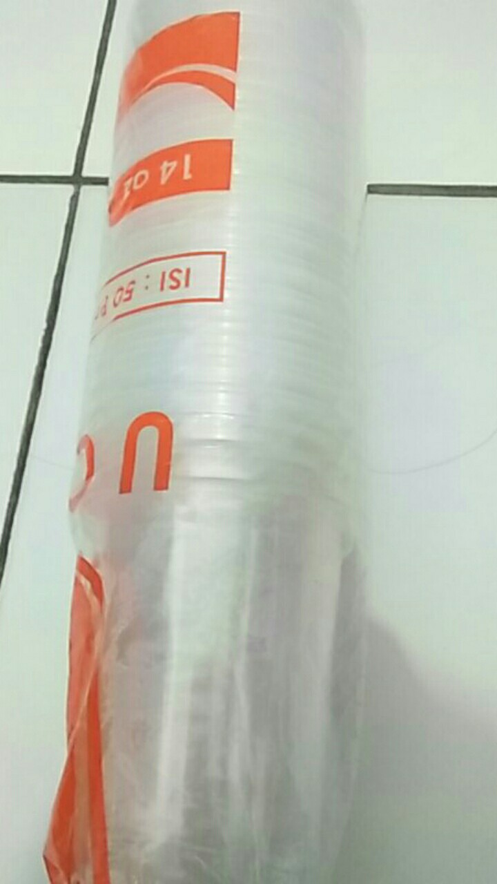 Gelas Oval U 14oz Cup Oval U 14oz Gelas Plastik Bulat Tebal Bisa Di Seal
