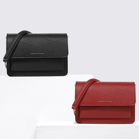 TAS CHARLES AND KEITH CNK FRONT FLAP CROSSBODY BAG