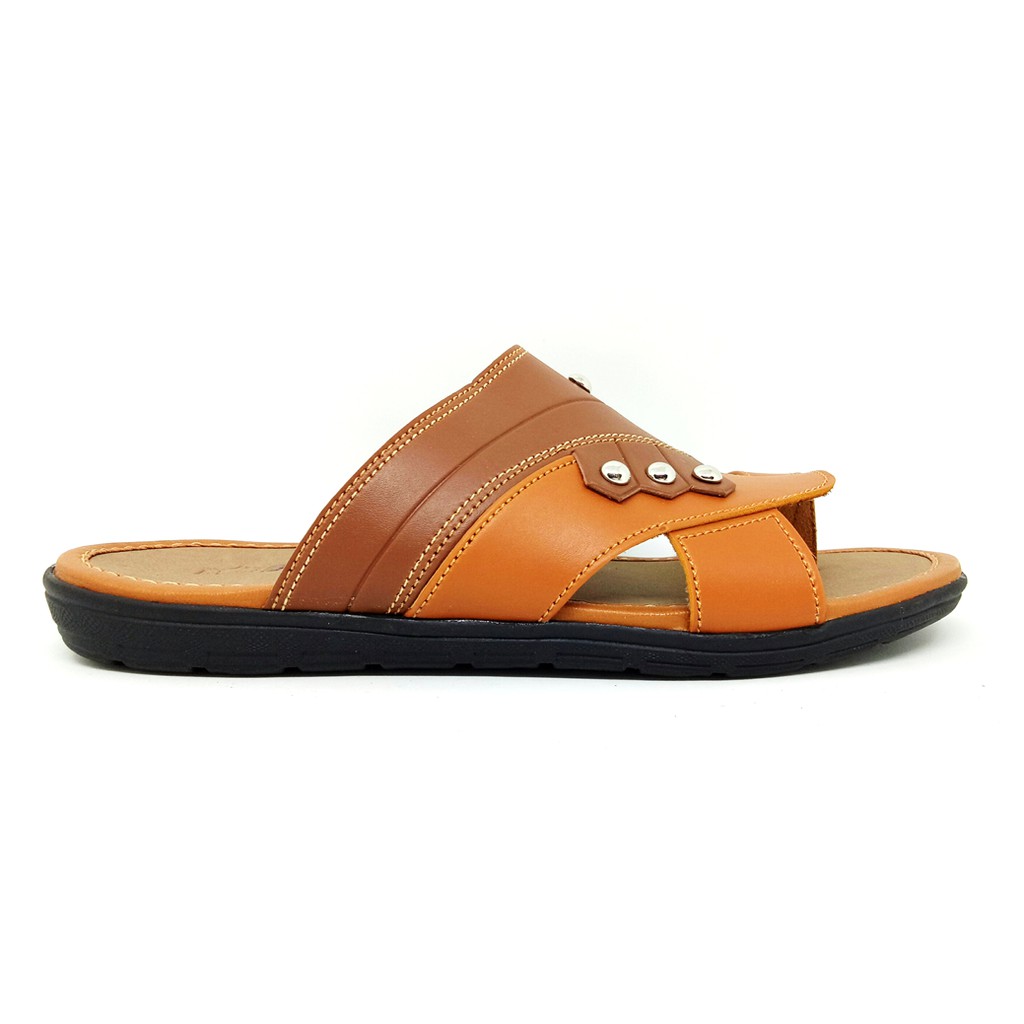 FIURI - Sandal Jempol Moka - Sandal Pria - Sandal Casual - Sandal Pria Kulit - Sandal Pria Dewasa