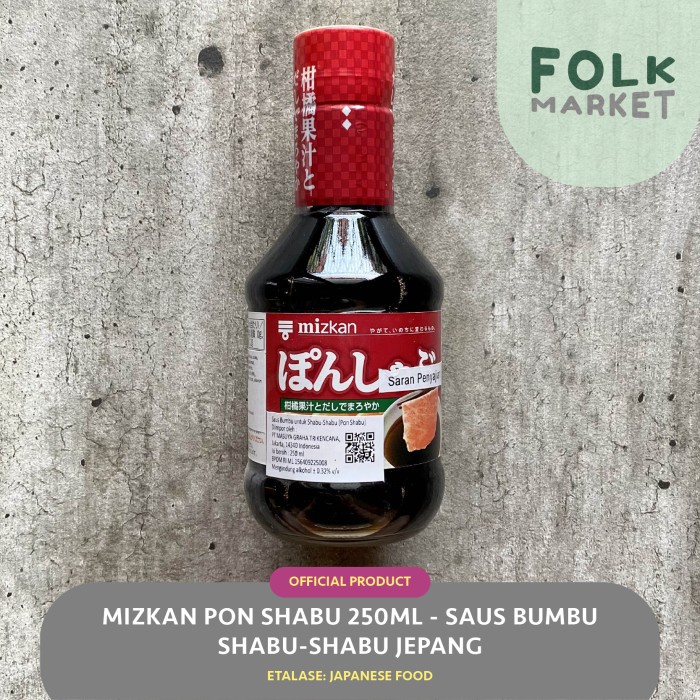 

MIZKAN Pon Shabu Sauce 250ml - Saus Bumbu Celup Shabu-Shabu Jepang