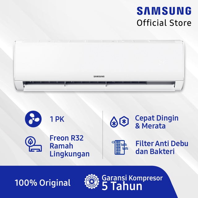 SAMSUNG AC 1 PK Standard R32 Dengan Fast Cooling AR09TGHQASINSE (Khusus Kota Jambi)