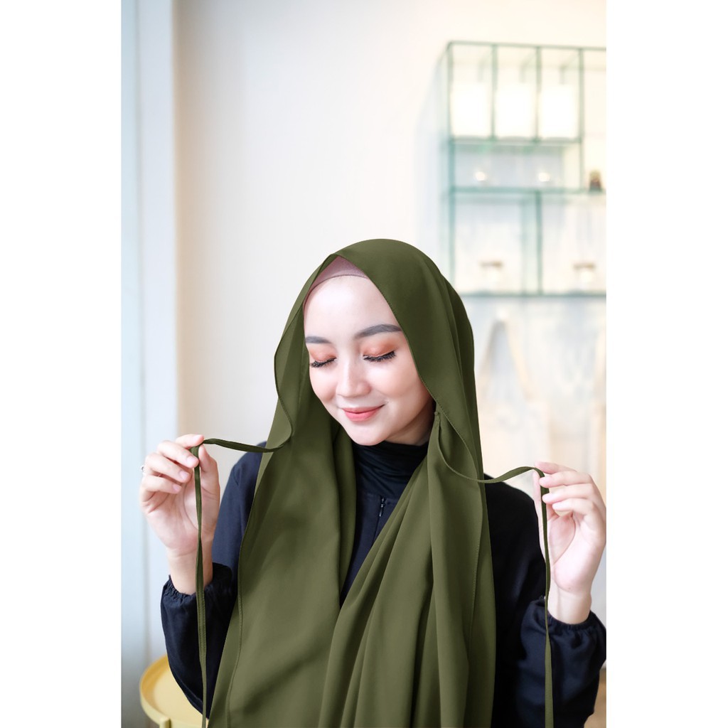 BISA COD - PASHMINA TALI DIAMOND ITALIANO Jahit tepi PASMINA INSTANT HIJAB TALI SABYAN THALIA