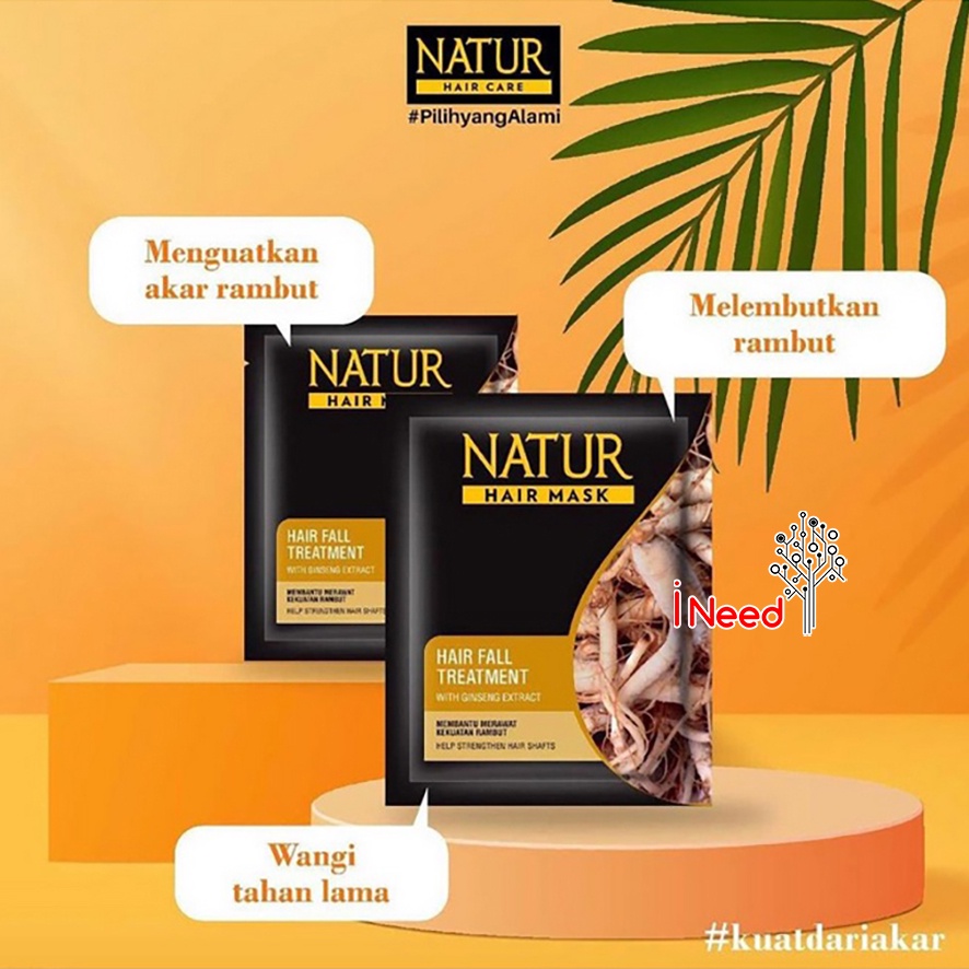 (INEED) NATUR Hair Mask Hair Nutrive Treatment - Ginseng Extract | Aloe Vera Extract | Olive Oil &amp; Vitamin E