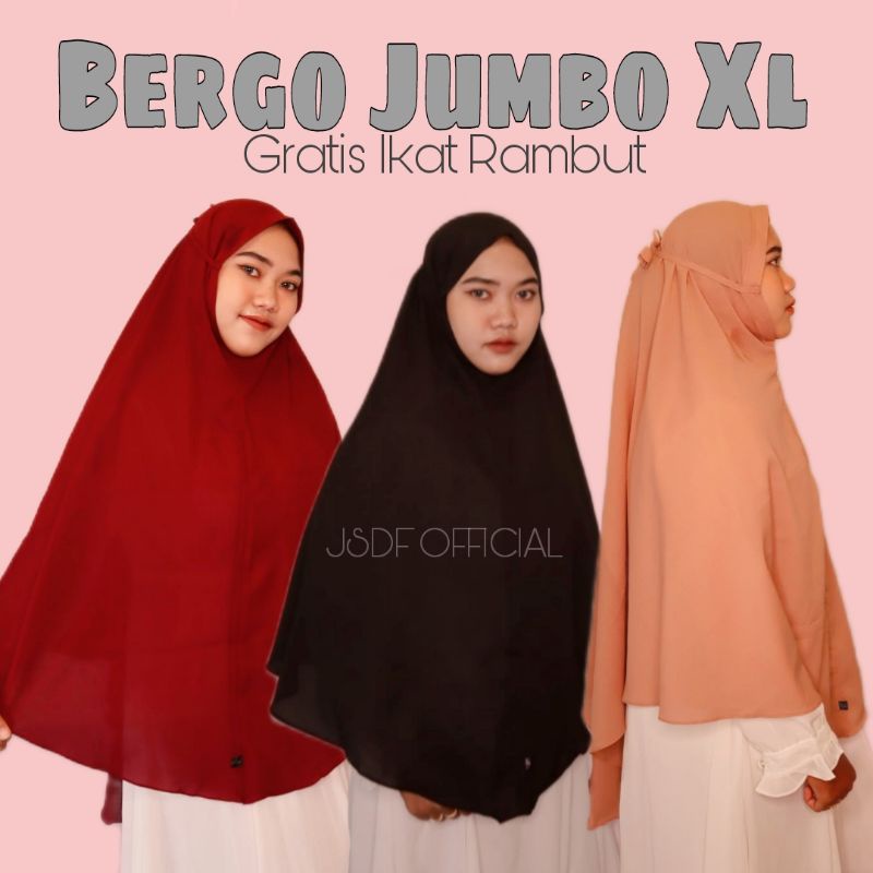 Hijab Bergo Maryam Jumbo / Bergo Jumbo Diamond / Bergo Maryam Xl / Bergo Syari Jumbo