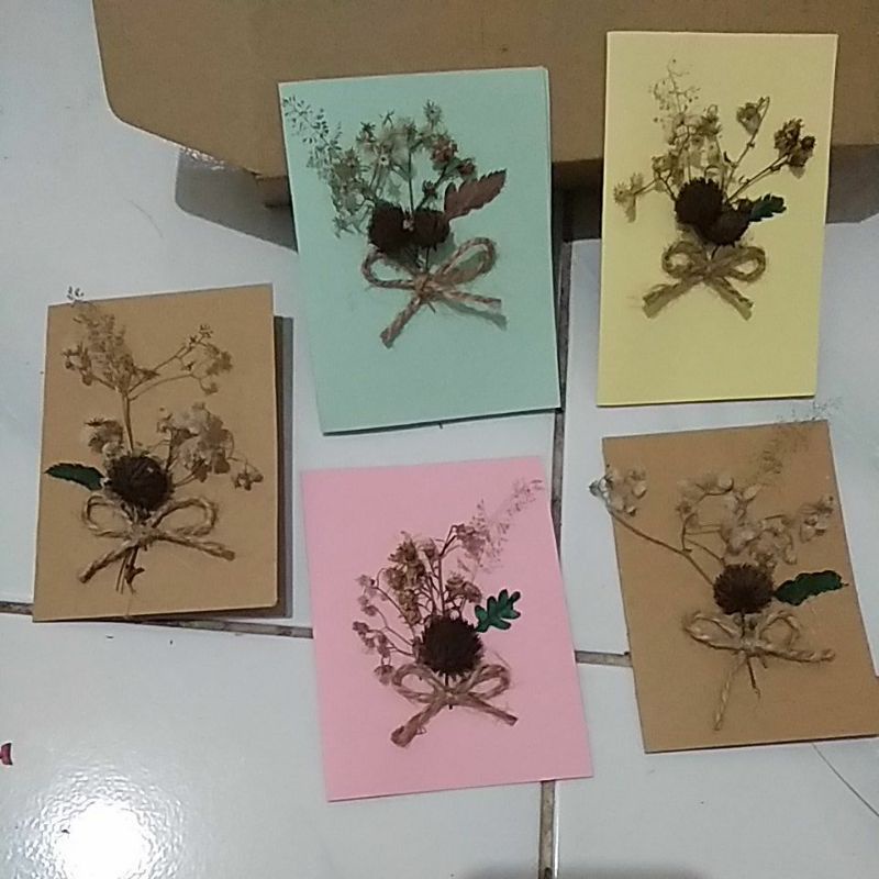 

kartu ucapan rustic murah/ kertas Samson tebel/kartu ucapan kosong