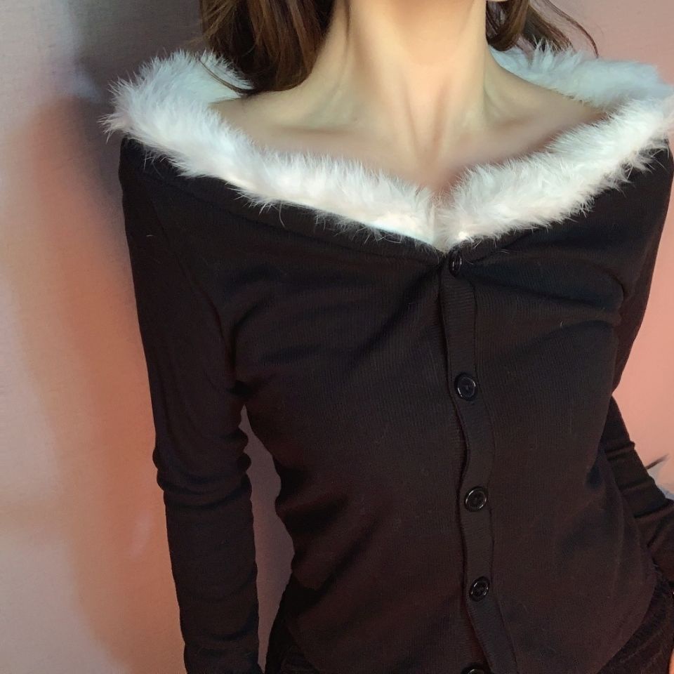 import tops fur collar cardigan dating little sexy make back garden