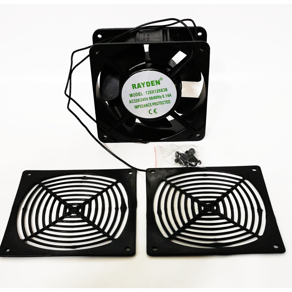 RAYDEN Cooling Fan AC 220V ukuran 12 x 12 x 3.8 cm / kipas