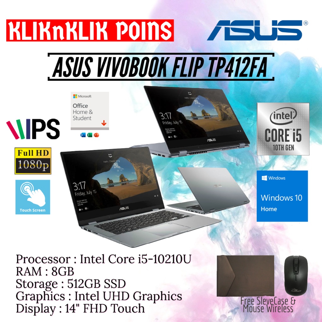 Asus Vivobook Flip TP412FA Series Core i5 8GB 512GB SSD