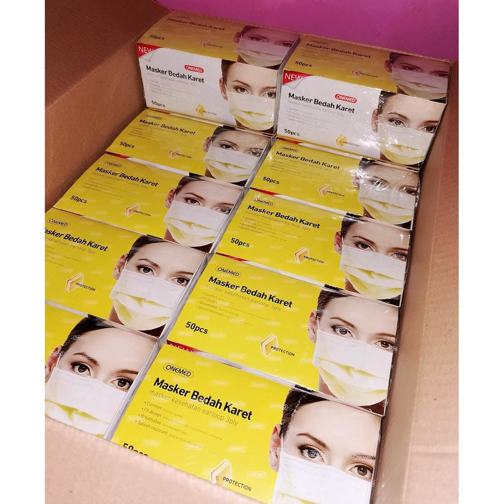 Masker Medis Kuning Onemed 20 box