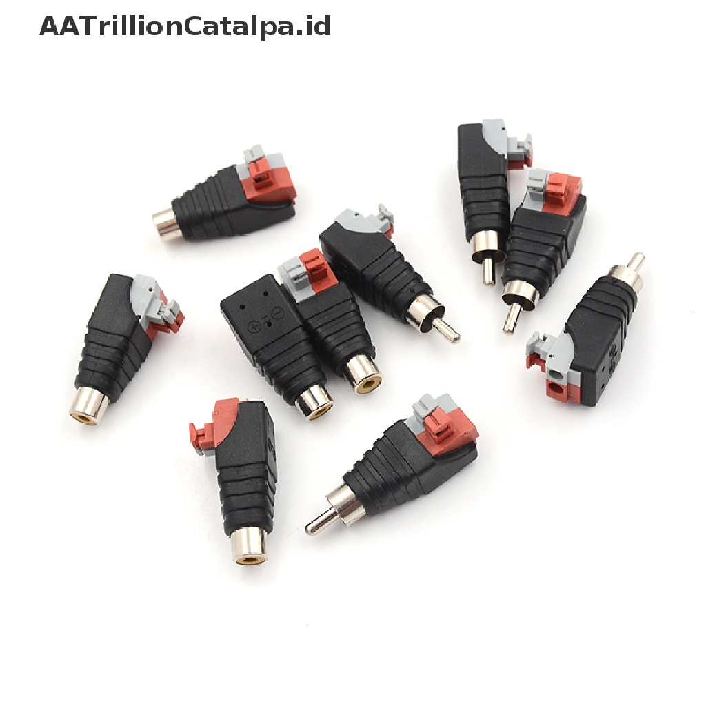 5pcs adapter Konektor jack audio a / v Ke rca male Untuk speaker