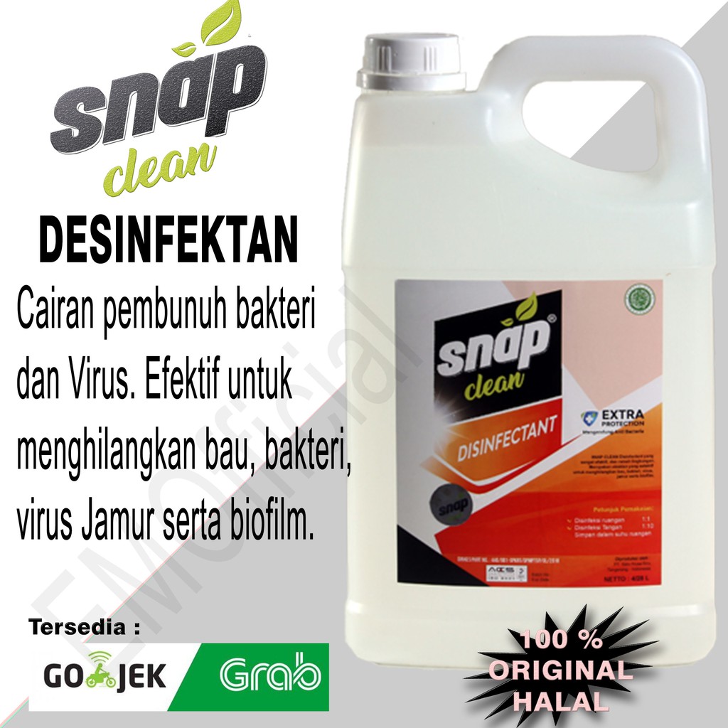 SNAP CLEAN Desinfektan / Disinfektan / Desinfectant / Disinfectant  SNAP CLEAN 4 LITER Antiseptic