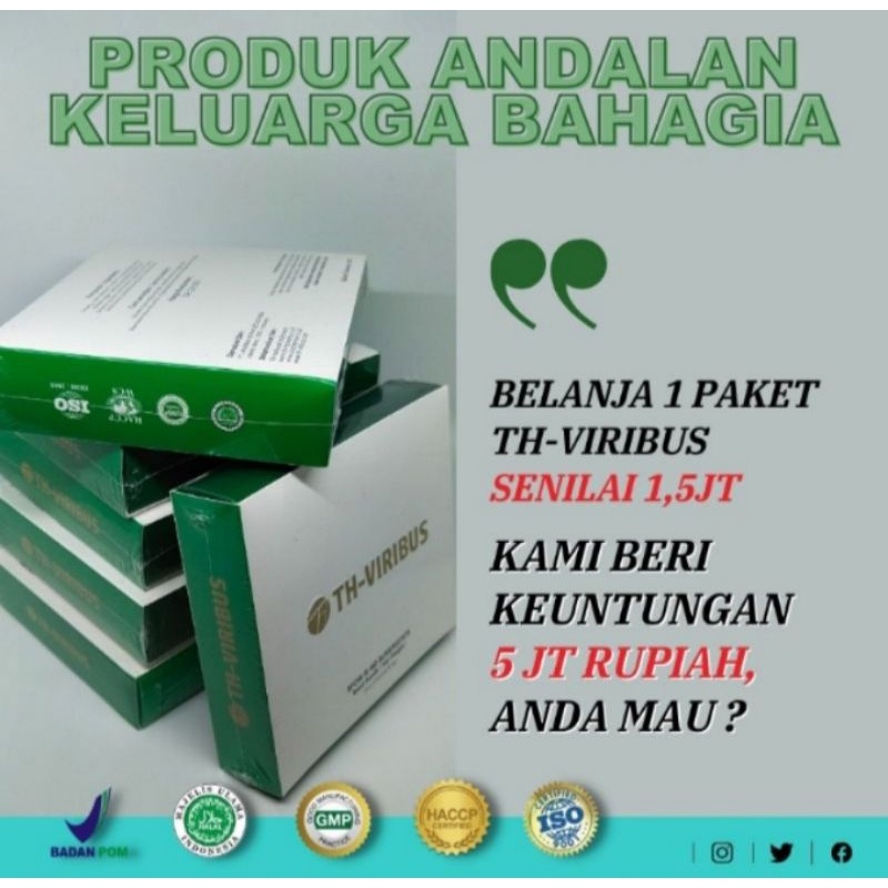 TH VIRIBUS ORIGINAL , SUPLEMEN KESEHATAN ( 1 BOX ISI 5 SACHET)