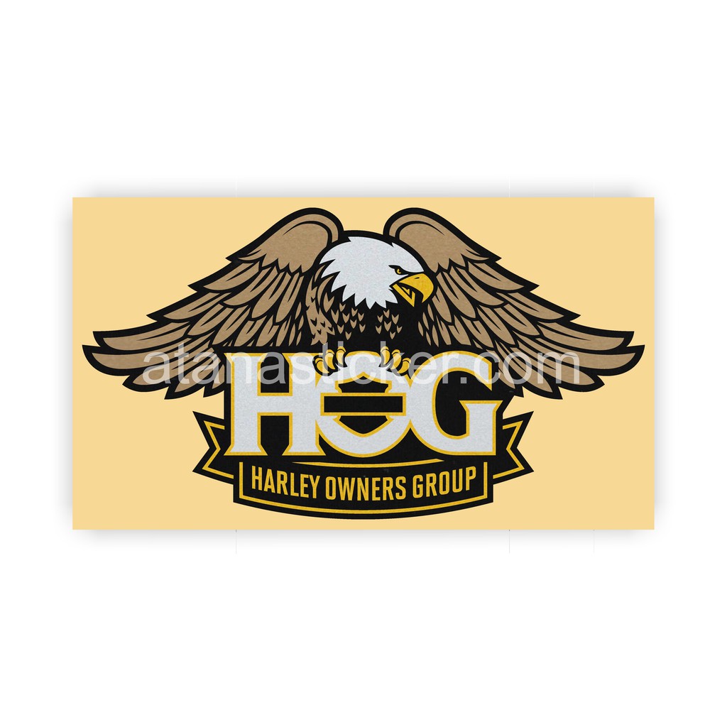 Stiker Cutting Reflective HOG Harley-Davidson Owners Group 55 x 30 cm