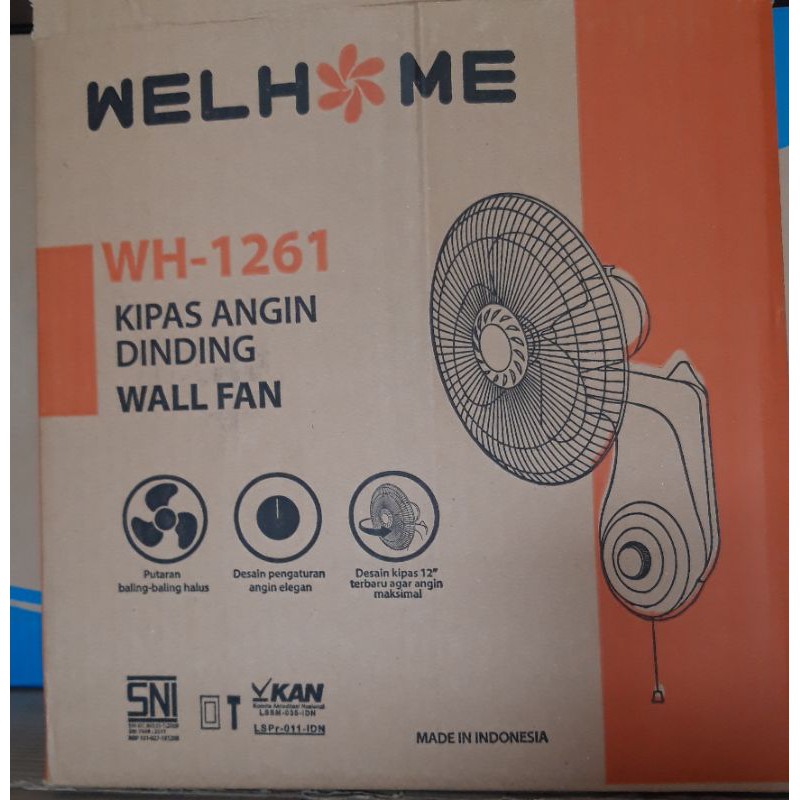 kipas angin dinding welhome 1261