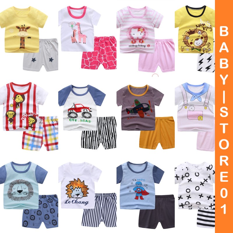 BABY STORE01 - BJA4 SETELAN ANAK 0-3 TAHUN PIYAMA TIDUR PAKAIAN ANAK