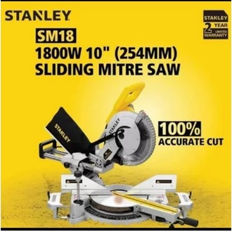 STANLEY SM18 MITER SAW SLIDING MESIN POTONG ALUMINIUM MITRE 10 INCH