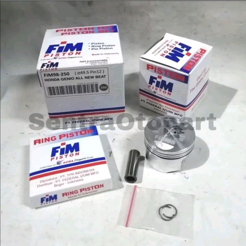 Piston seher kit beat led 2020 scoopy 2021 genio oversize 250 fim