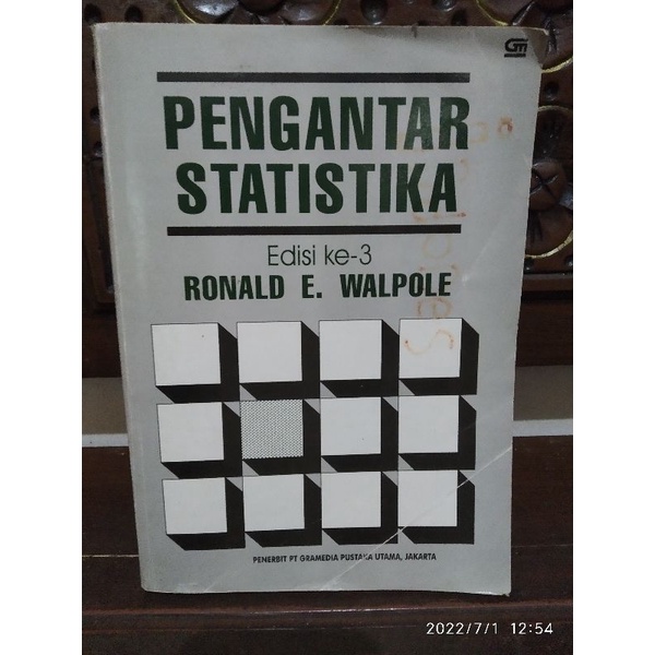 Jual Buku PENGANTAR STATISTIKA Edisi Ke-3 RONALD E. WALPOLE | Shopee ...