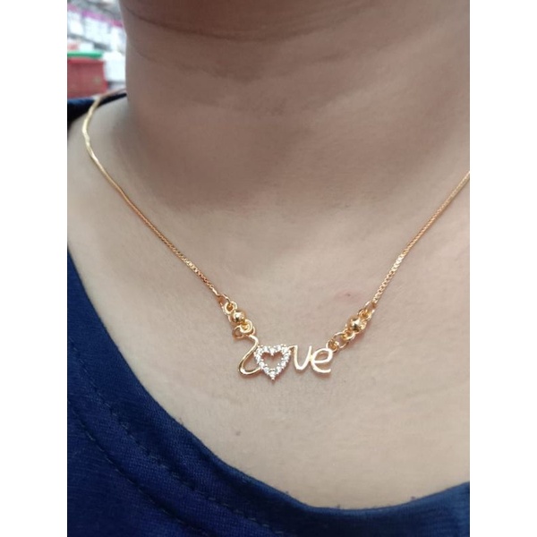 kalung plus liontin permata