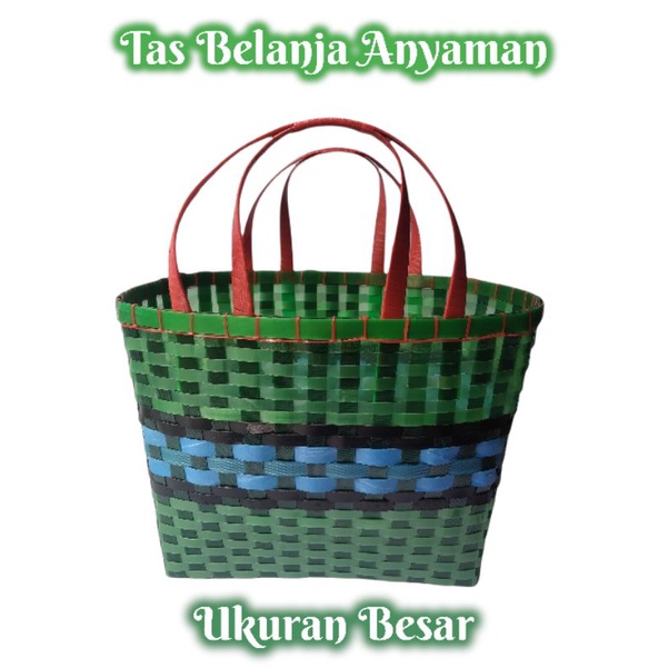 Tas Belanja Anyaman Tali Plastik Besar