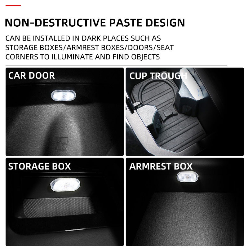 Lampu Baca LED Mini USB Rechargeable Untuk Interior Atap Mobil