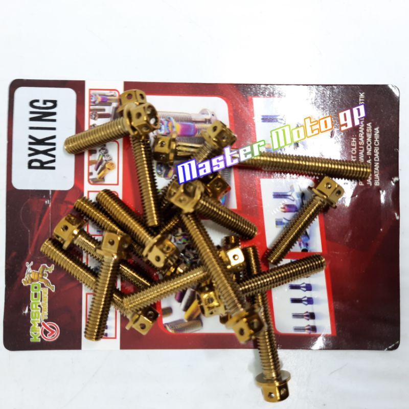 Baut Probolt Blok Mesin Rx King kymsaco thailand Baut Probolt Blok Bak Mesin Rx king Gold Baut blok kalter mesin set Rxking Gold