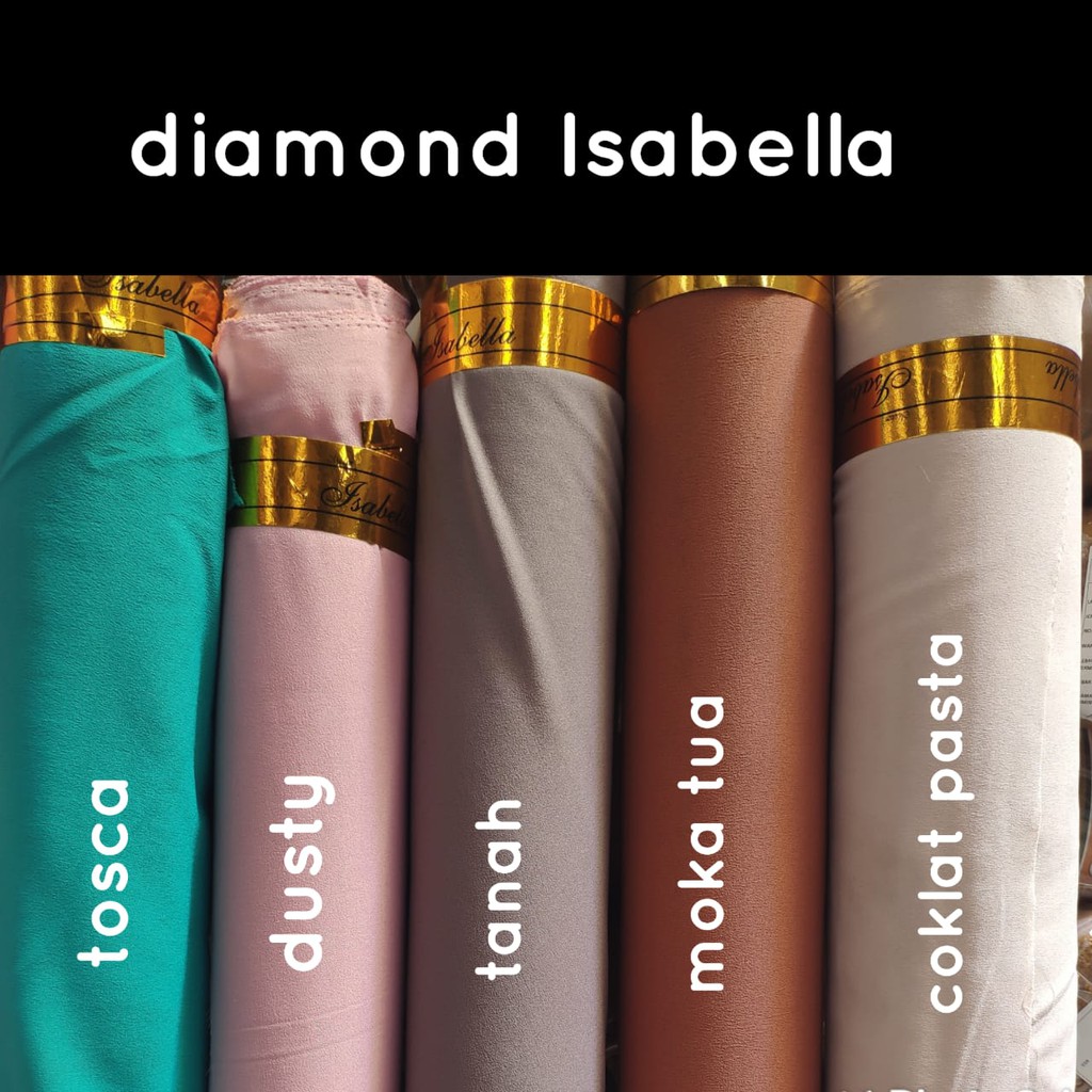 1 Roll Kain Diamond Isabela Isabel Street Crepe - Bahan Kerudung Hijab Pashmina Murah 50 yard