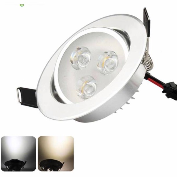 LAMPU DOWNLIGHT 3WATT 3MATA LED CEILING LIGHT 3 WATT PUTIH DAN WW / DOWNLIGHT LED 3 MATA