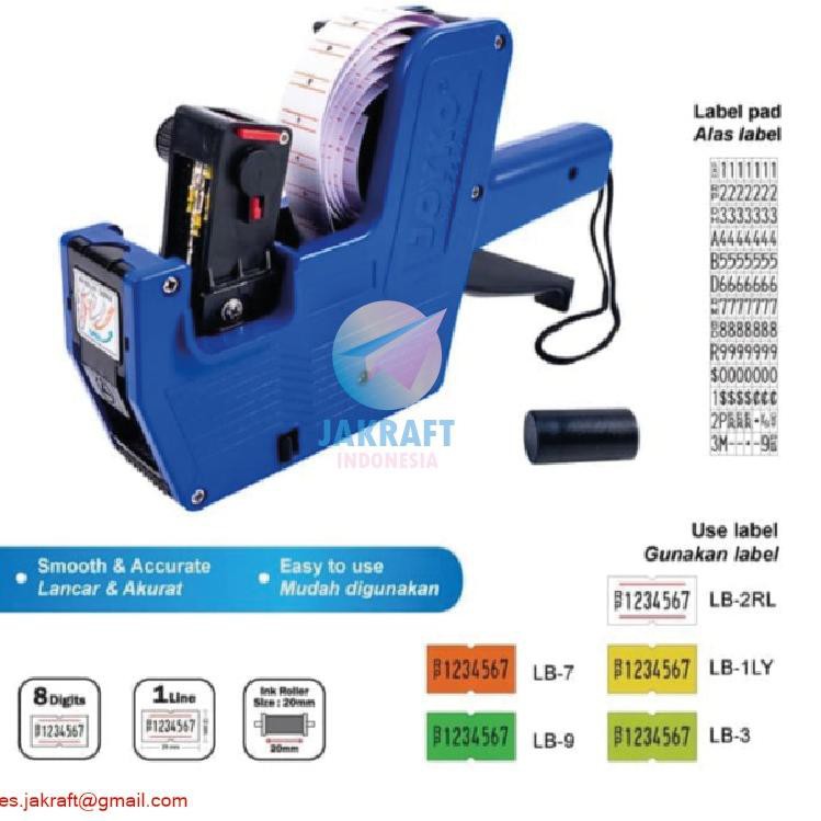 

Barang Pilihan.. (1 Unit) Alat Cetak Label Harga JOYKO Price Labeller MX-5500M 1 Baris 8 Digits