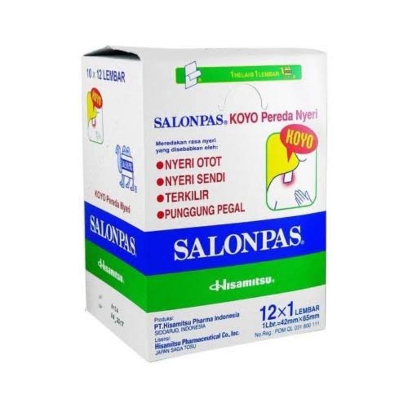 Salonpas Koyo Biru Hot Pereda Nyeri Otot Leher Terkilir Sakit Kepala Sachet Koyo