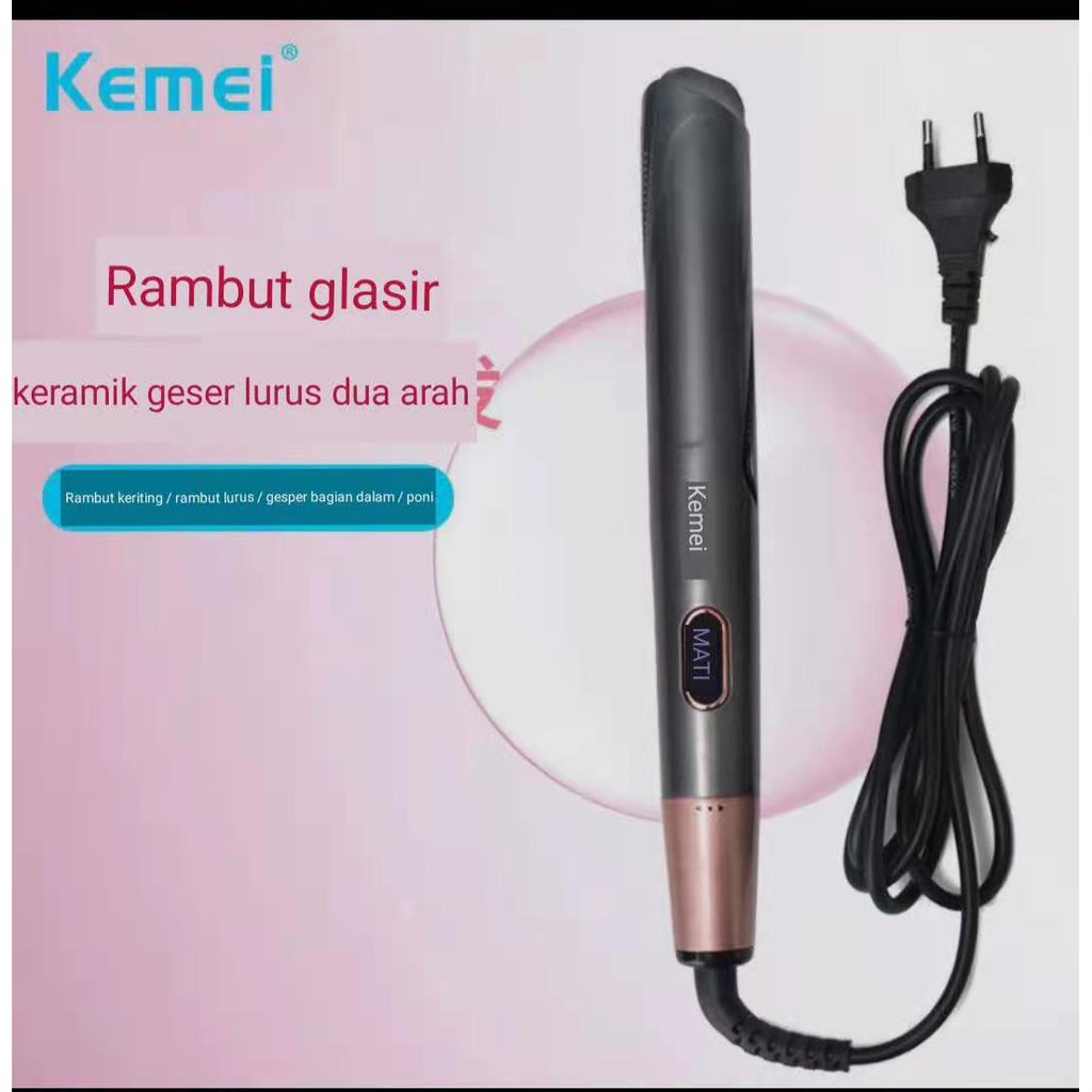 kemei km 1225 catokan rambut curly and straight confidence