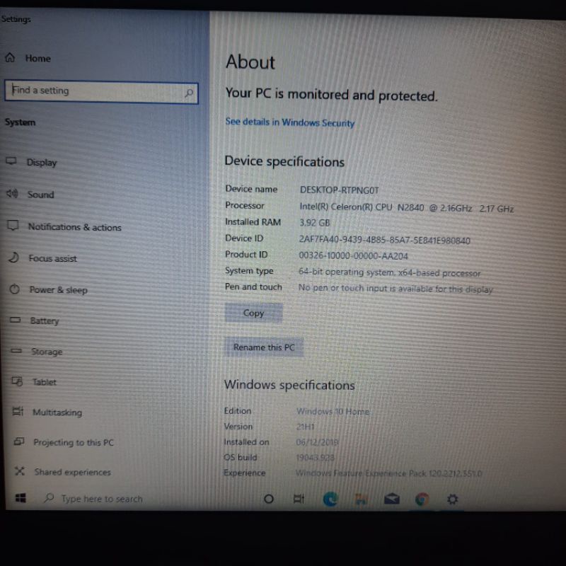 Notebook Dell 11 N2840 Ram 4GB SSD 128GB OS. Windows 10 Full aplikasi siap pakai
