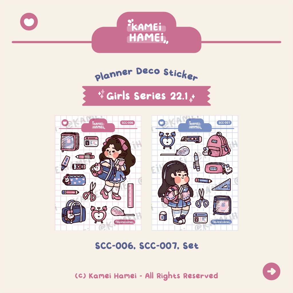 

Girls Series 22.1 | Kamei Hamei Deco Planner Sticker