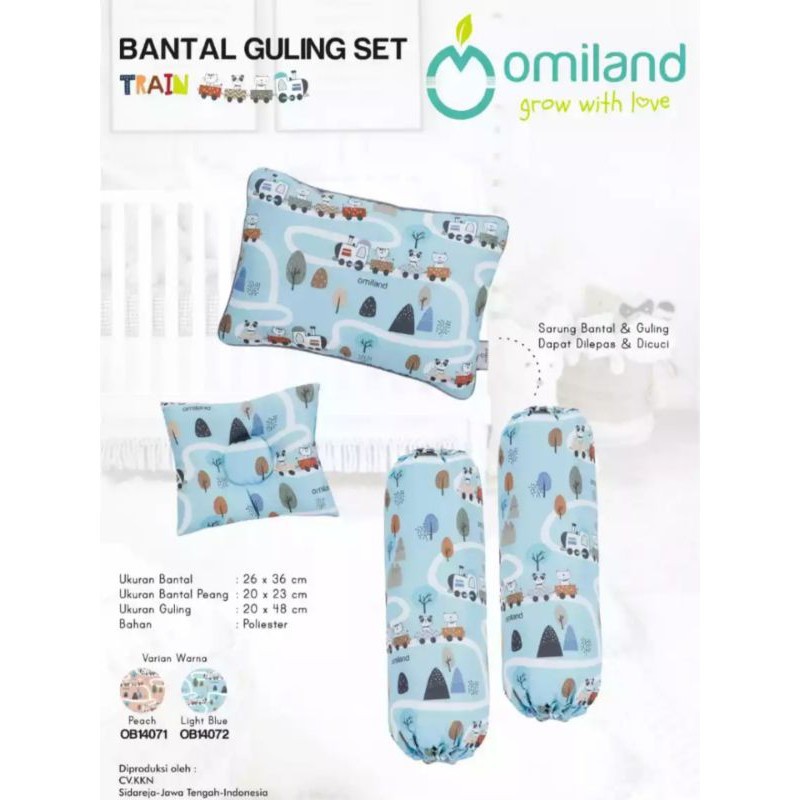 ♥BabyYank♥ Omiland Bantal Guling Bayi Set Peang Penguin  Bear Train Series - OB08071 OB13071 OB14071/72