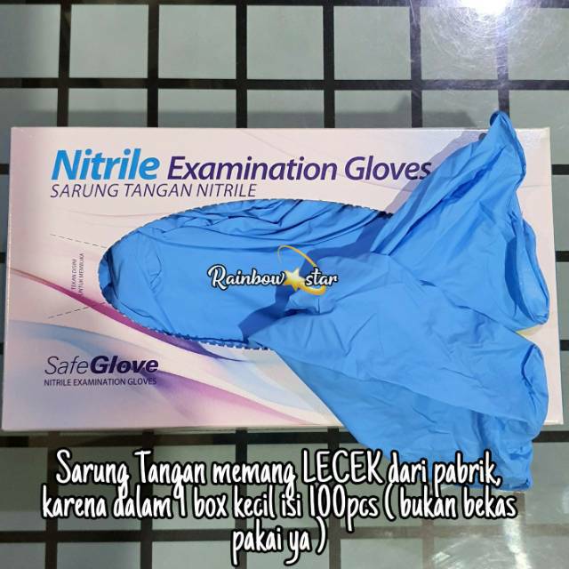 Sarung Tangan Karet 2pcs  / Nitrile Examination Gloves