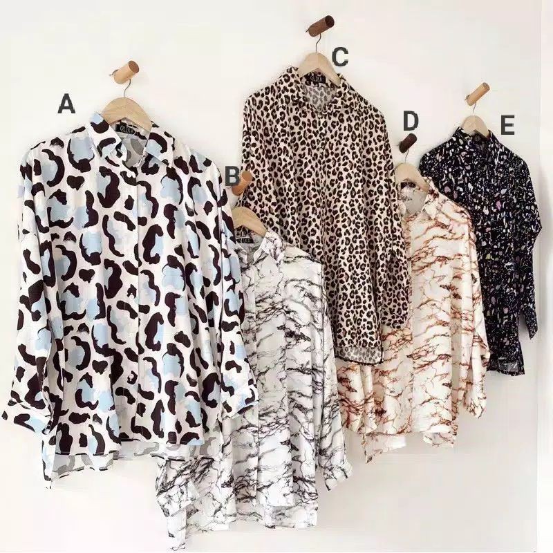KEMEJA JUMBO XXXL KEMEJA WANITA BIG SIZE KEMEJA OVERSIZE CEWEK LEOPARD HEM JUMBO XXXXL