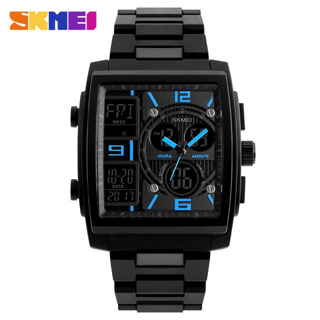 Jam Tangan Pria / SKMEI 1274 Men / Dual Time / Jam Tangan Analog Digital / SKMEI