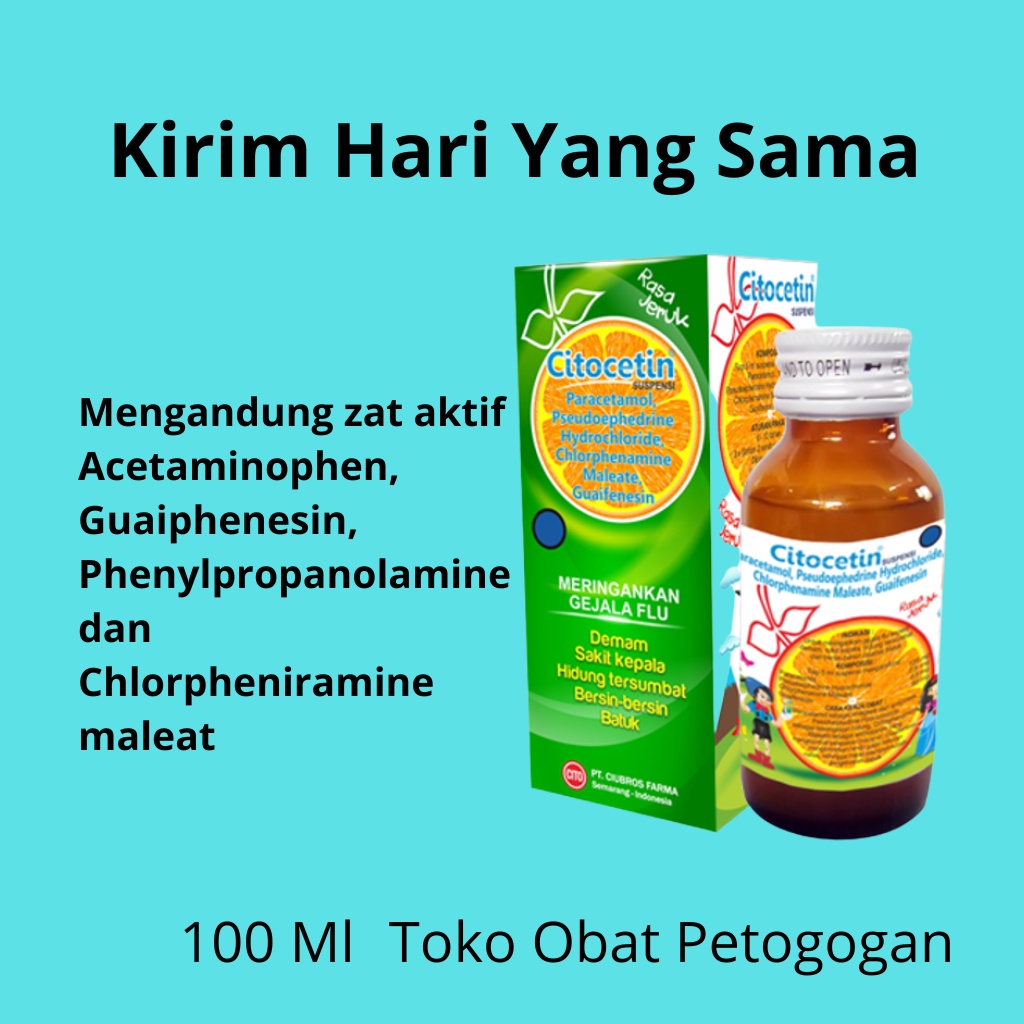 Citocetin Mengobati Gejala Flu Demam Sakit Kepala Hidung Tersumbat Bersin Bersin Yang Disertai Batuk