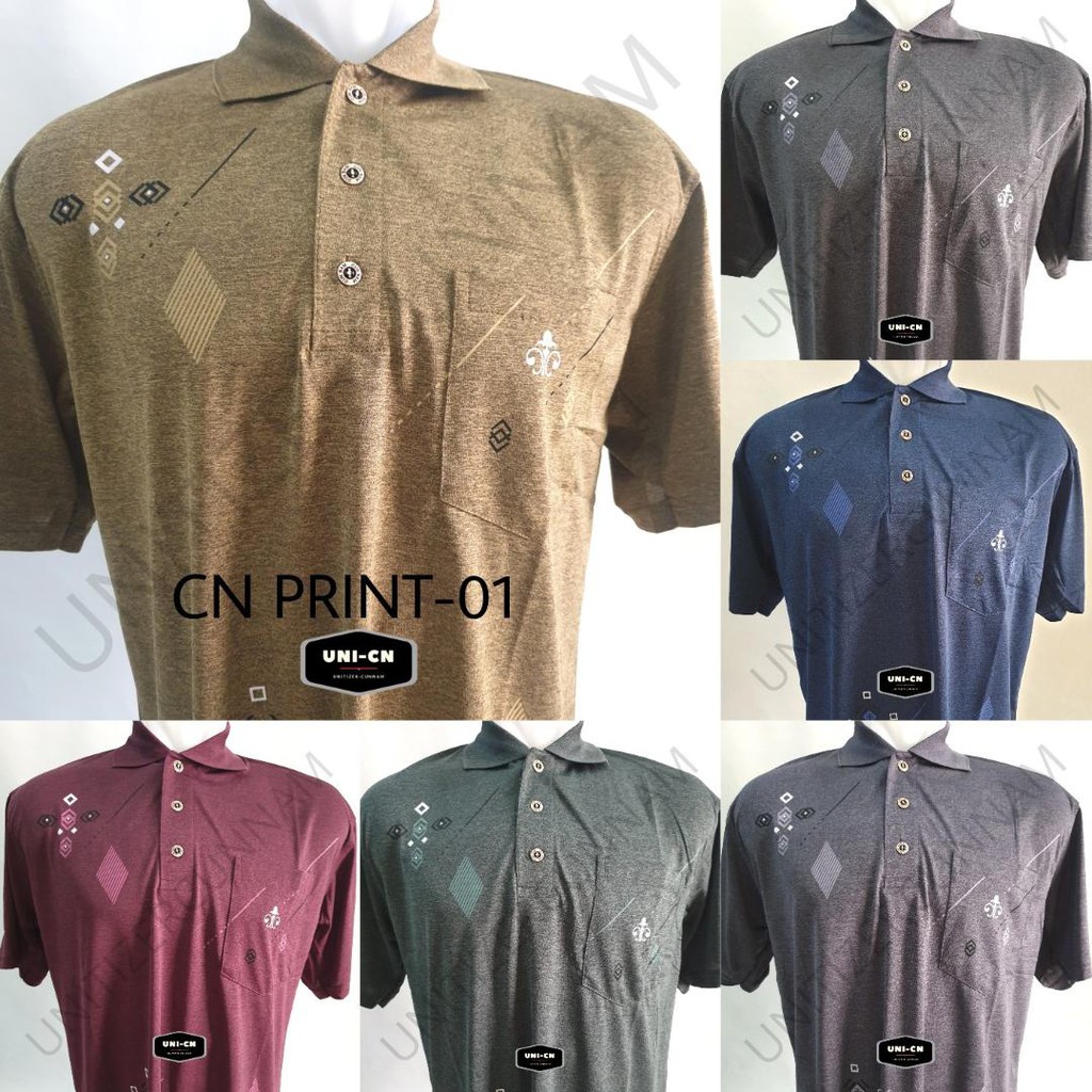 CUN NAM KOREA PRINT - 01. KAOS SABLON POLO SAKU - KOREA HALUS /Kerah Wangki Pria Dewasa Kantong.