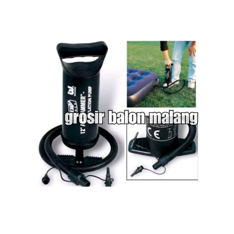 pompa tangan angin pompa kolam balon ban renang kasur angin 62002 inflatable pump bestway