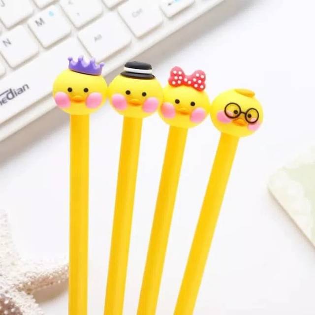 

Pulpen Pen Gel Korea Karakter Unik Motif Funny Chick 0.4 mm