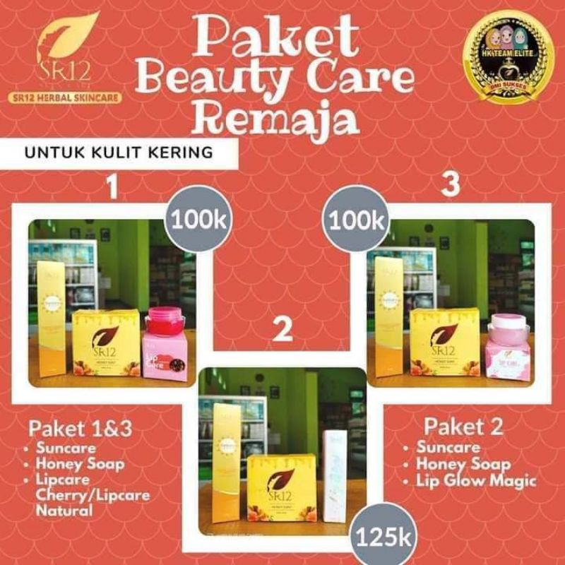 PAKET HEMAT SKINCARE REMAJA /SR12 SKINCARE/ WITH SUNCARE/SKINCARE BPOM/SKINCARE SR12