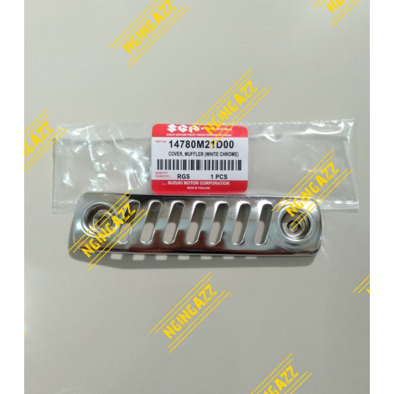 cover knalpot satria 2 tak lumba 120 RU ori warna crome kilap