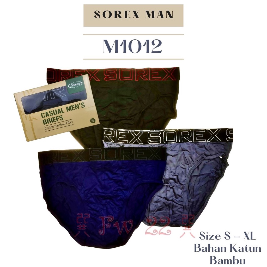Celana Dalam Pria Sorex M1012 Berbahan Katun Serat Bambu dengan Penyerapan yang Cepat dan Anti Gerah