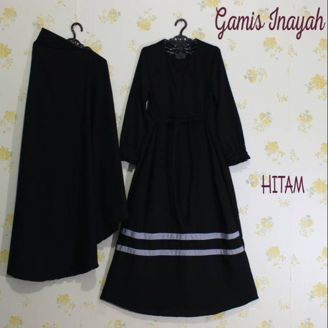 Gamis set Jilbab wolfis Inayah free cadar