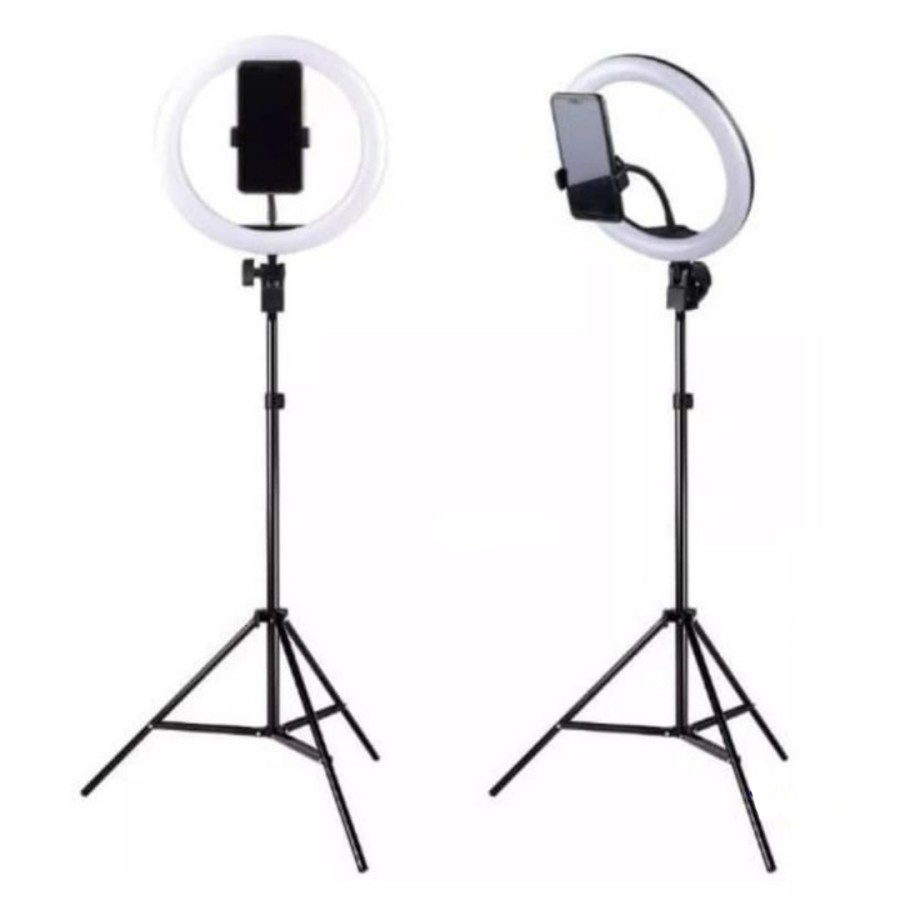 [BAYAR DI TEMPAT] TRIPOD HP RINGLIGHT STAND - PAKET LENGKAP RING LIGHT 26CM TRIPOD 2Meter