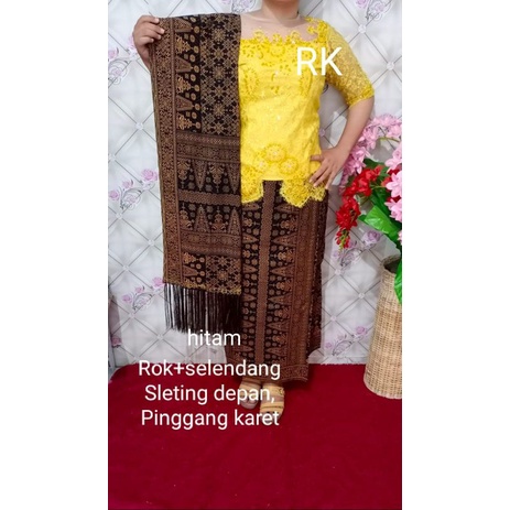 Rok dan Selendang Katun Motif Songket Palembang-2